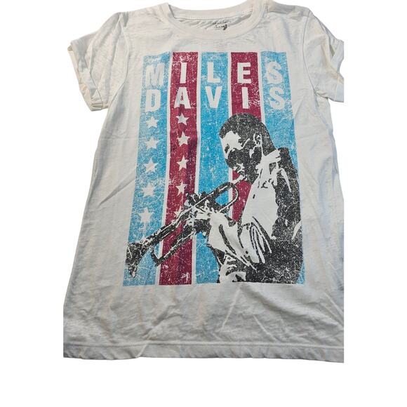 NEW Miles Davis Stars Tee odd people BLM musician band top XS distressed - Picture 2 of 6